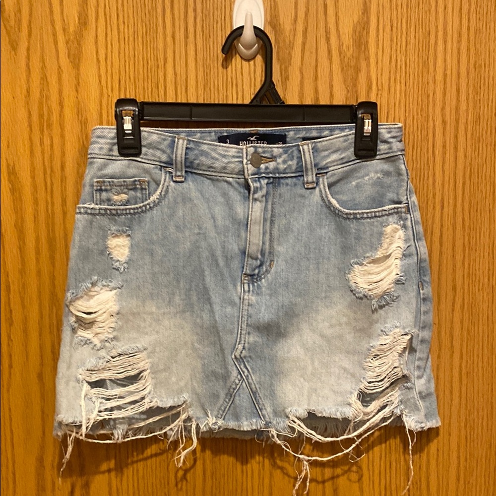 Hollister Blue Mini Skirt Casual Night Out
